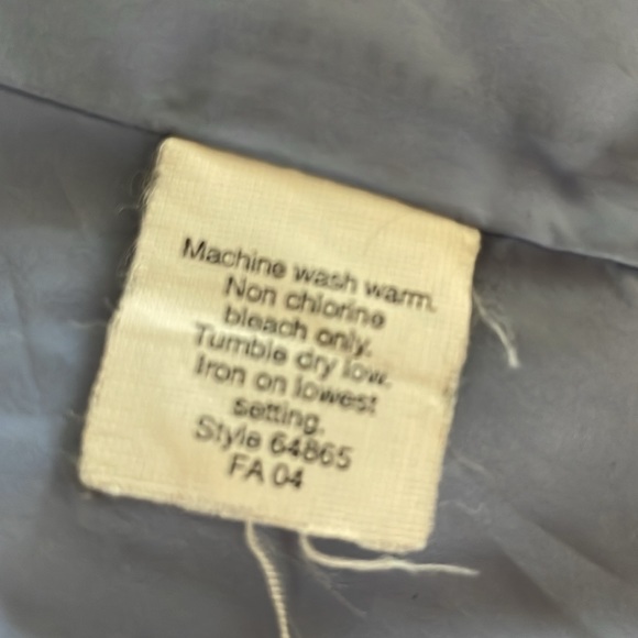 J. Crew puffer vest green with lavender lining button up zipper front pockets S - Picture 5 of 7